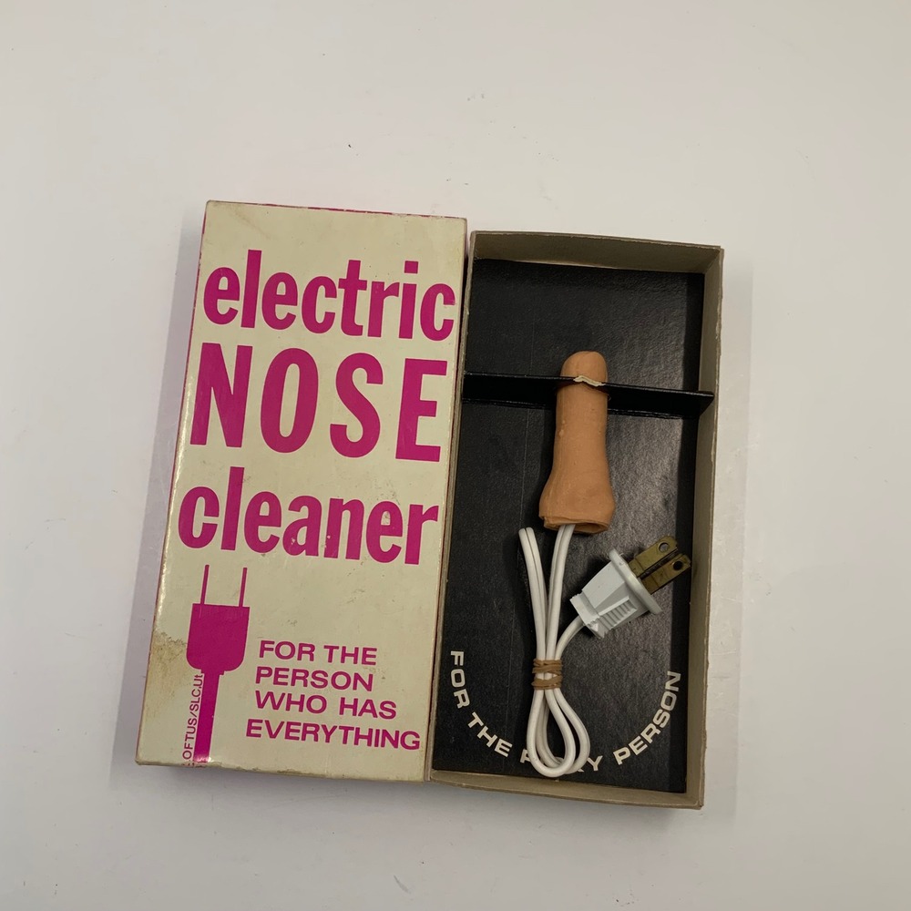 Vintage Loftus Electric Nose Cleaner Gag Gift Novelty Prank Finger in Box Retro